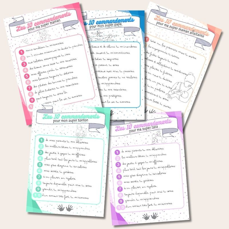 Les 10 commandements de la part de ton enfant.