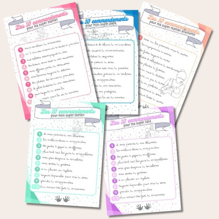 Les 10 commandements de la part de ton enfant.
