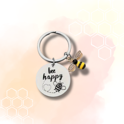 Porte clef Bee happy - Collection Bee 2025